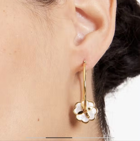 NWT Kate Spade Heritage Bloom Hoop Earrings - Picture 9 of 15